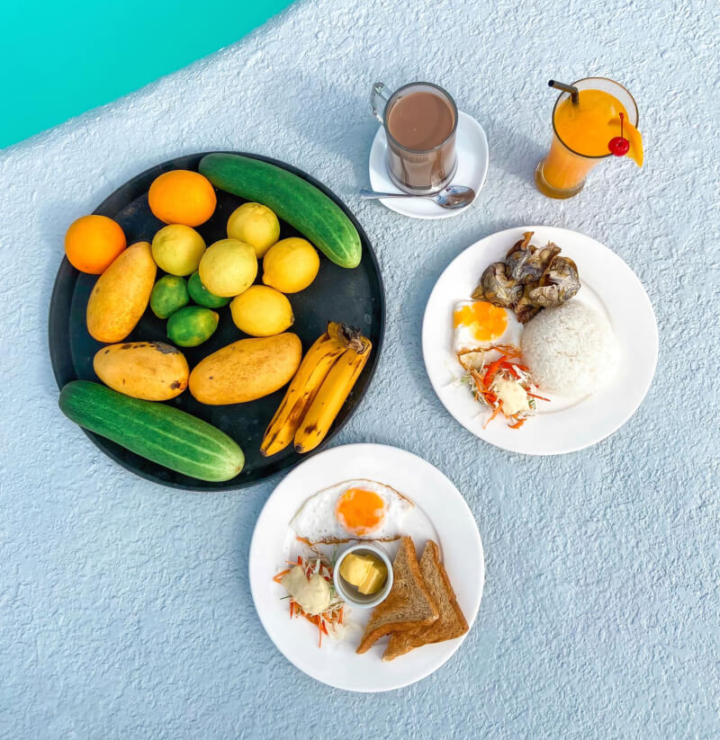 foods at the pool